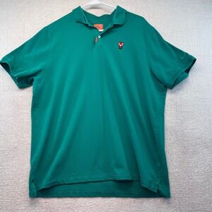 Nike Men's Green Polo Shirt Tiger Patch Short Sleeve Casual Golf XL